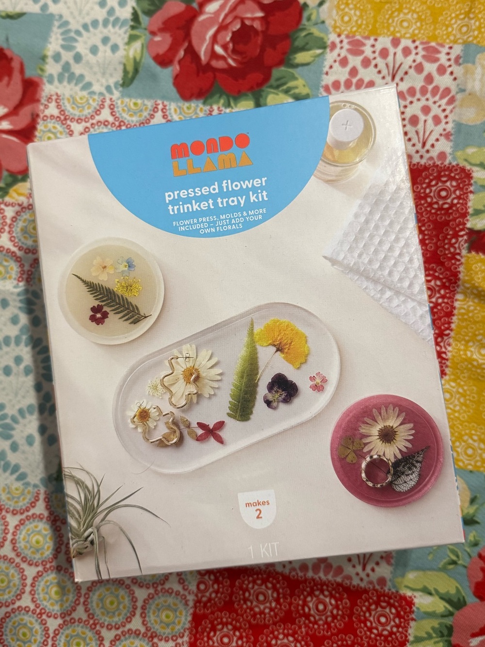 Mondo Llama Pressed Flower Trinket Tray Kit - Makes 2
